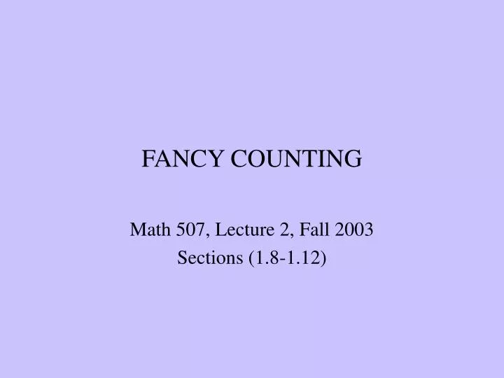 fancy counting