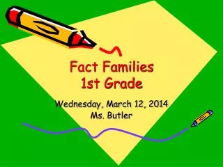 Fact Families 1st Grade