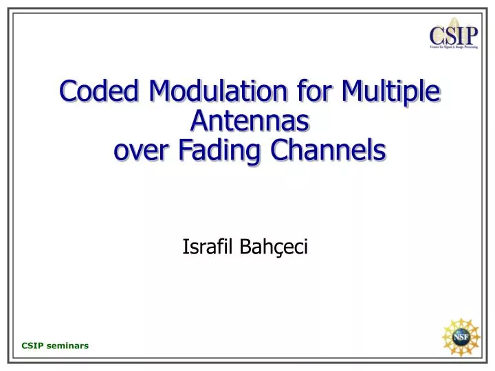 coded modulation for multiple antennas over fading channels