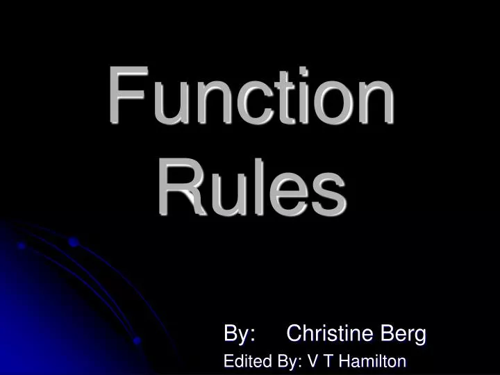 function rules
