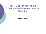 The 10 Essential Shared Capabilities for Mental Health Practice - slide 1