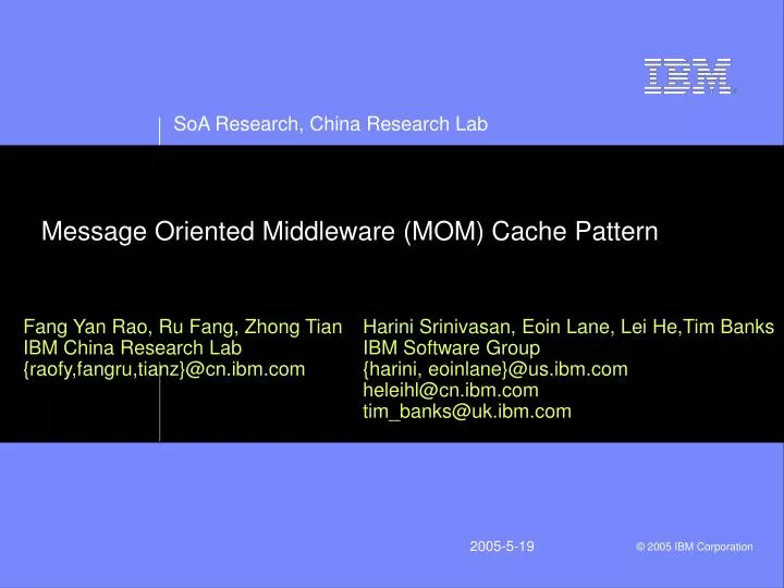 message oriented middleware mom cache pattern