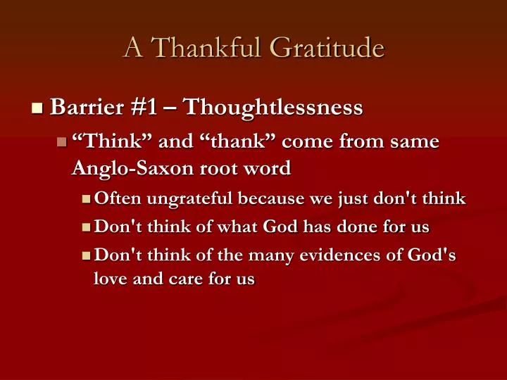 a thankful gratitude