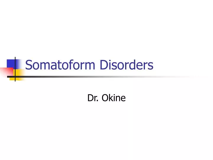 somatoform disorders