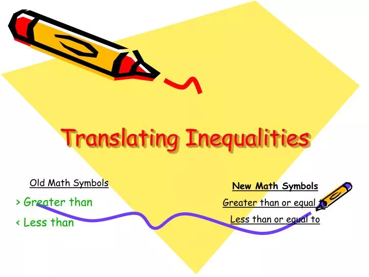 translating inequalities