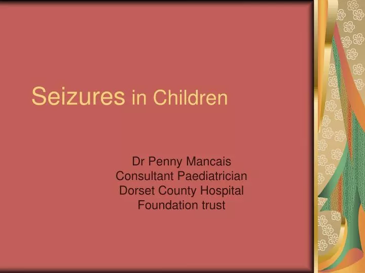 seizures in children