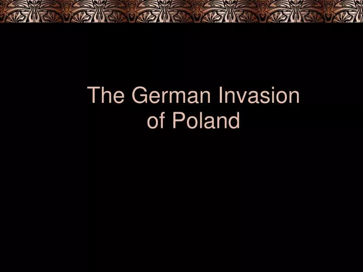 the german invasion of poland