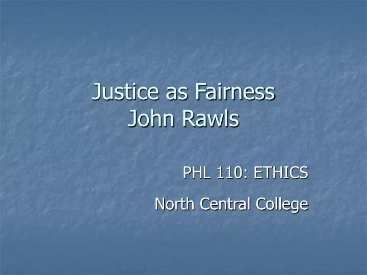 justice as fairness john rawls