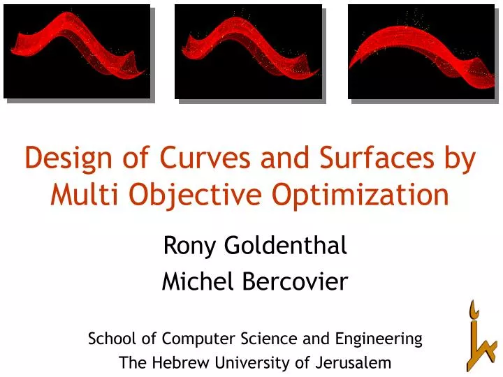 design of curves and surfaces by multi objective optimization