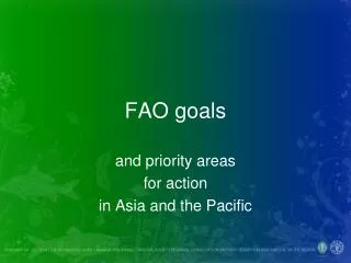 FAO goals