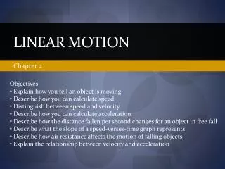 Linear Motion