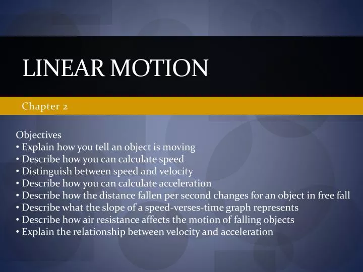 linear motion