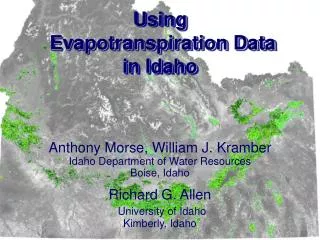 Using Evapotranspiration Data in Idaho