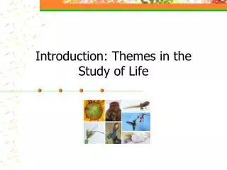 Introduction: Themes in the Study of Life