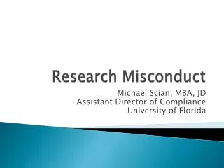 Research Misconduct