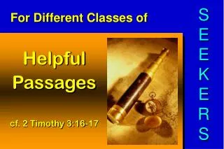 for different classes of