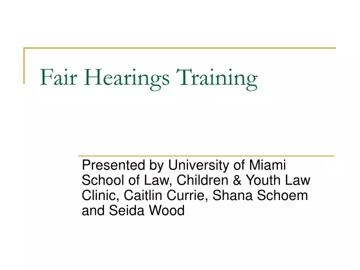 fair hearings training