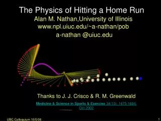 The Physics of Hitting a Home Run