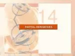 PARTIAL DERIVATIVES - slide 1