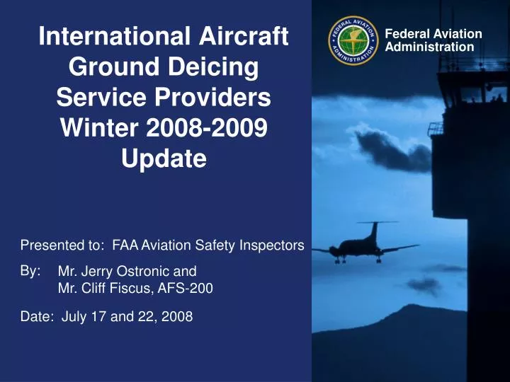 international aircraft ground deicing service providers winter 2008 2009 update