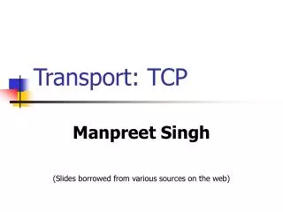 Transport: TCP