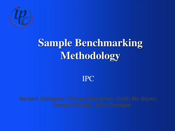 sample benchmarking methodology