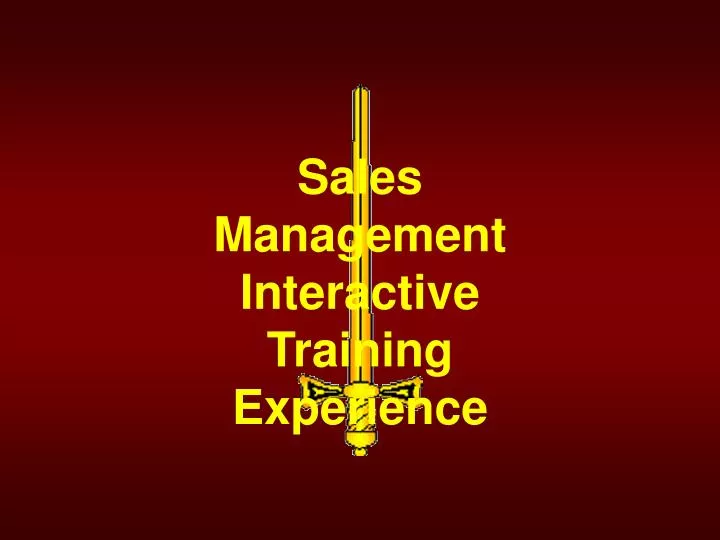 sales management interactive training experience
