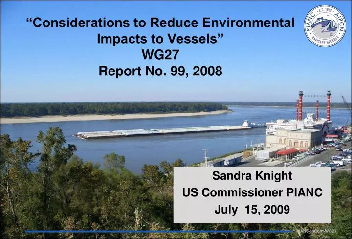 considerations to reduce environmental impacts to vessels wg27 report no 99 2008