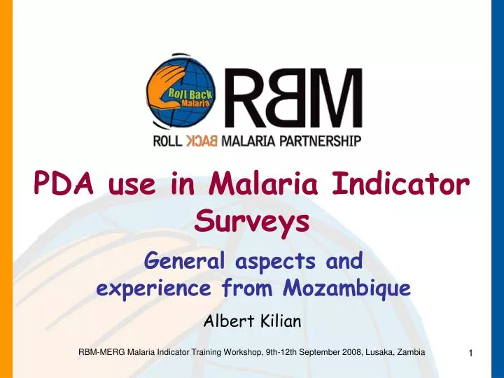 pda use in malaria indicator surveys