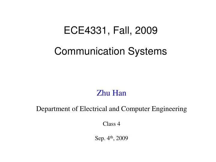 ece4331 fall 2009 communication systems