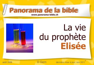 La vie du prophète Elisée