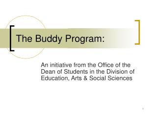 The Buddy Program: