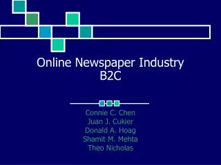 Online Newspaper Industry B2C