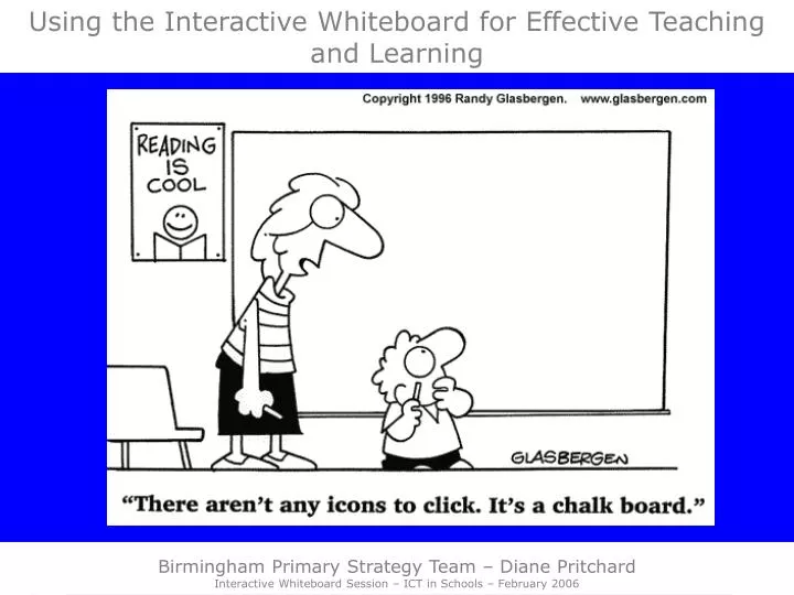 using the interactive whiteboard for effective teaching and learning