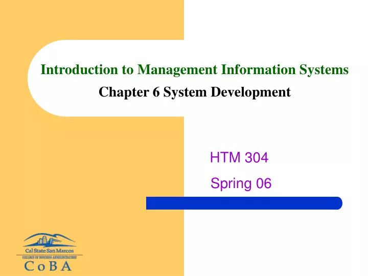 introduction to management information systems chapter 6 system development