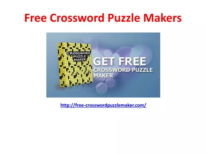 free crossword puzzle makers