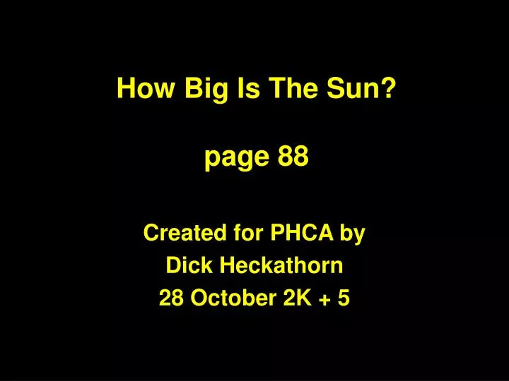 how big is the sun page 88