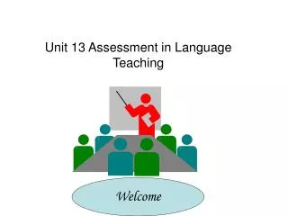 Unit 13 Assessment in Language Teaching