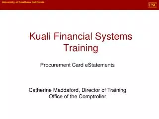 Kuali Financial Systems Training
