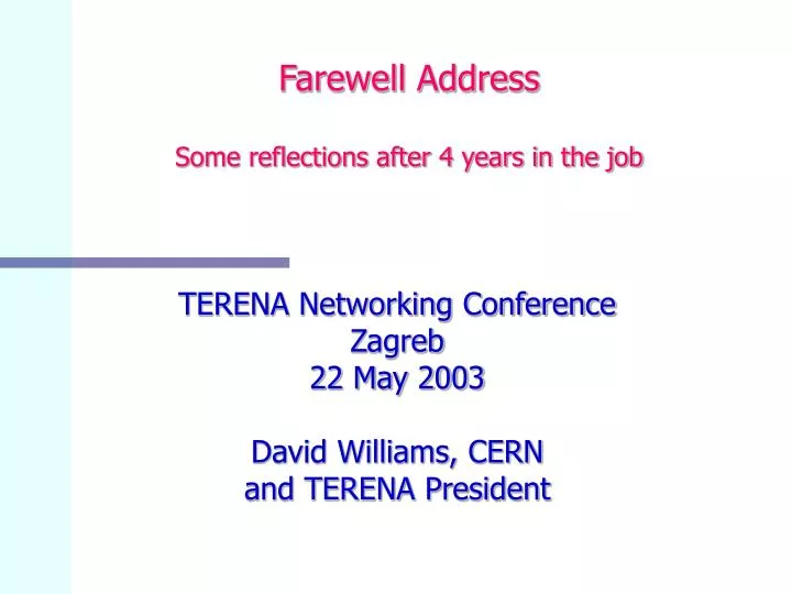 farewell address some reflections after 4 years in the job