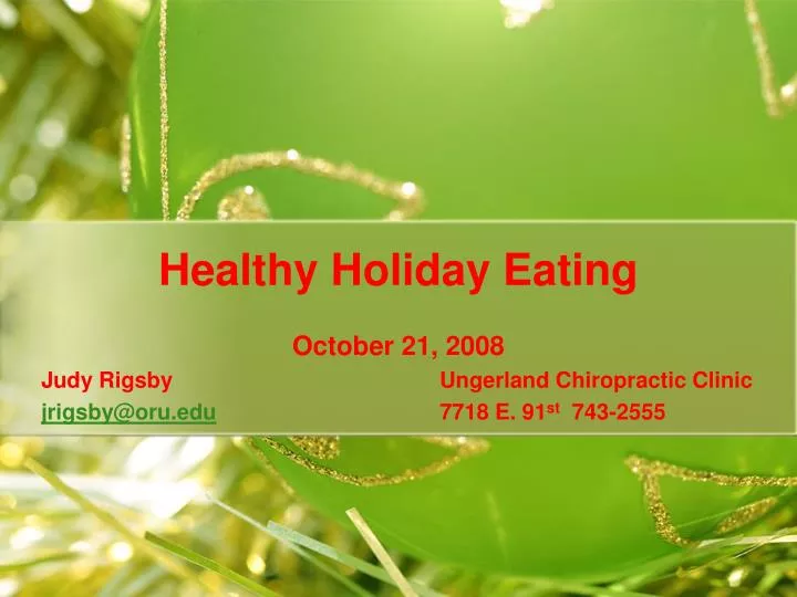 healthy holiday eating