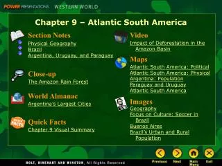 Chapter 9 – Atlantic South America