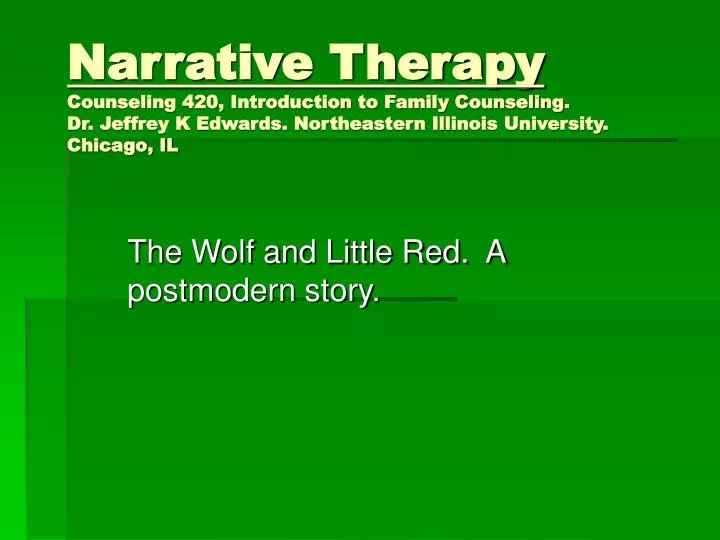 the wolf and little red a postmodern story