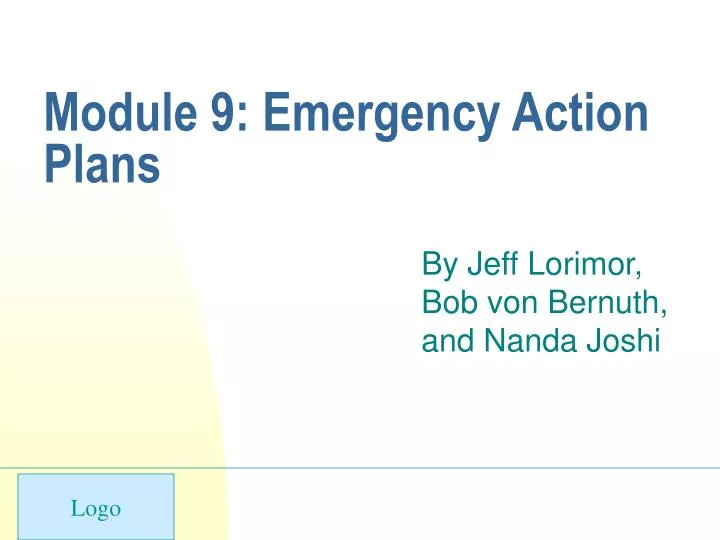 module 9 emergency action plans
