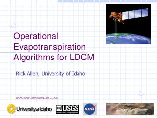 Operational Evapotranspiration Algorithms for LDCM