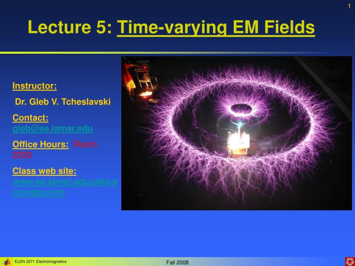 lecture 5 time varying em fields