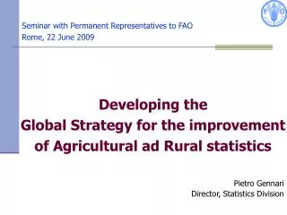 Seminar with Permanent Representatives to FAO Rome, 22 June 2009