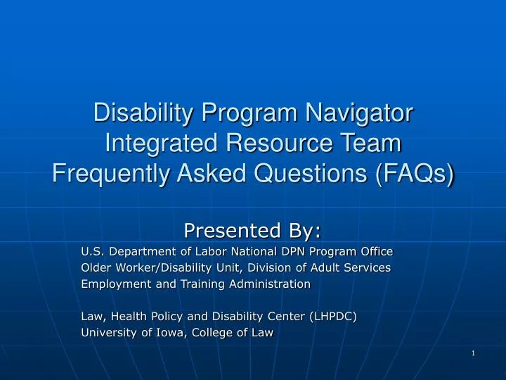 disability program navigator integrated resource team frequently asked questions faqs