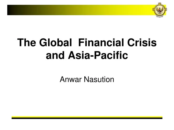 the global financial crisis and asia pacific