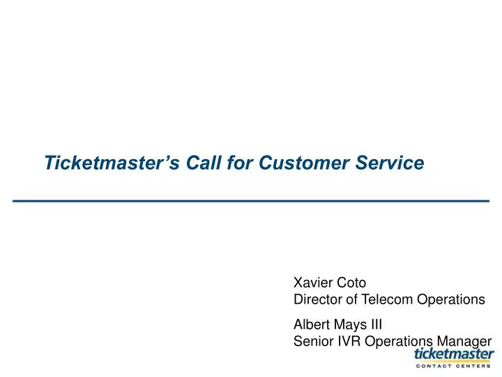ticketmaster s call for customer service